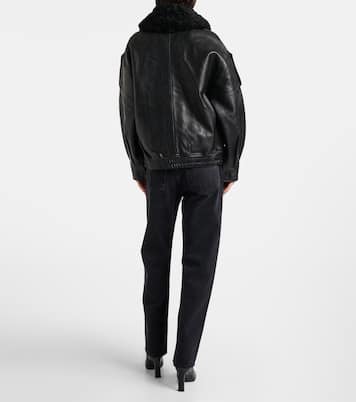 Avril oversized leather jacket | Agolde