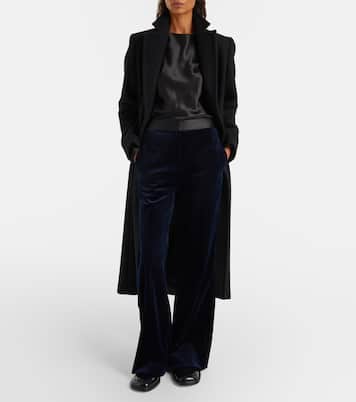 Pantalon ample en velours et satin | Victoria Beckham