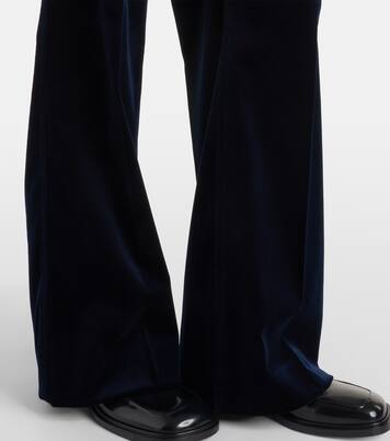 Pantalon ample en velours et satin | Victoria Beckham