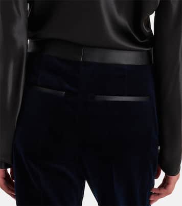Pantalon ample en velours et satin | Victoria Beckham