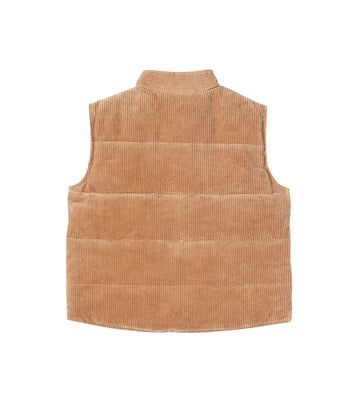 Reversible cotton corduroy puffer vest | Vilebrequin Kids