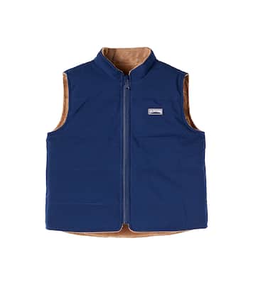 Reversible cotton corduroy puffer vest | Vilebrequin Kids