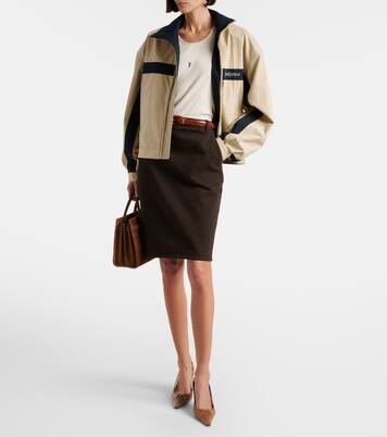 Logo cotton canvas jacket | Saint Laurent