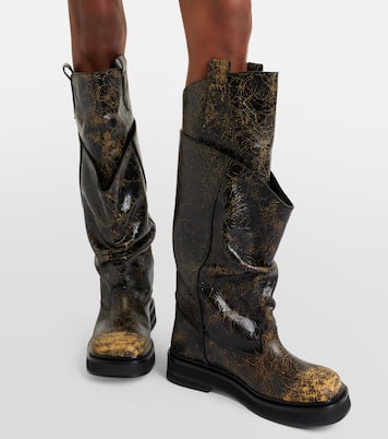 Passeggiata leather combat boots | The Attico