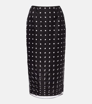 Bethan polka-dot silk taffeta pencil skirt | Emilia Wickstead