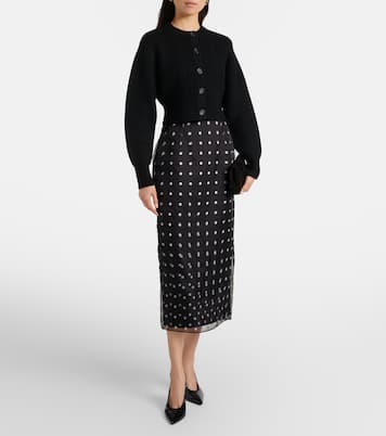 Bethan polka-dot silk taffeta pencil skirt | Emilia Wickstead