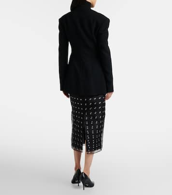 Bethan polka-dot silk taffeta pencil skirt | Emilia Wickstead
