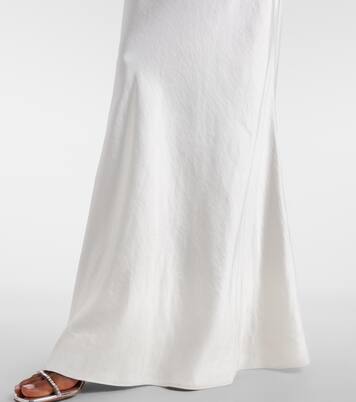 Lace-trimmed georgette and satin gown | Self-Portrait