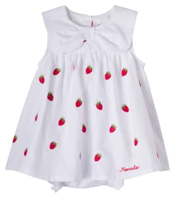 x Disney® baby cotton poplin dress | Monnalisa