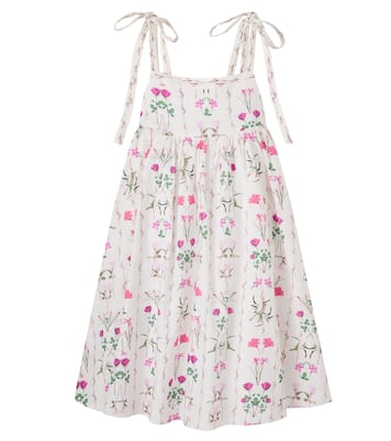 Robe en coton et lin à fleurs | Petite Amalie  
