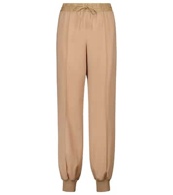 High-Rise Jogginghose Slim aus Wolle | Jil Sander