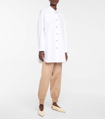 High-Rise Jogginghose Slim aus Wolle | Jil Sander