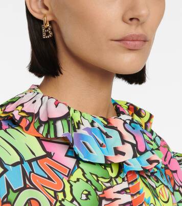 Boucles d'oreilles B Chain XS à cristaux | Balenciaga