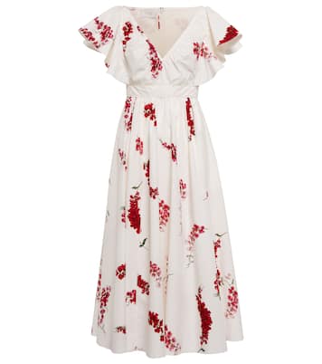 Abito midi in cotone con stampa floreale | Giambattista Valli