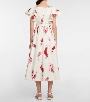 Abito midi in cotone con stampa floreale | Giambattista Valli