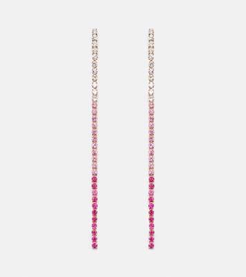 Boucles d’oreilles Single Thread Drop en or rose 18 ct et diamants | Shay Jewelry