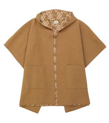 FF Karligraphy wool-blend cape | Fendi Kids