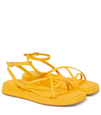 Sandalias Rosie 16 de piel y lino | Gia Borghini