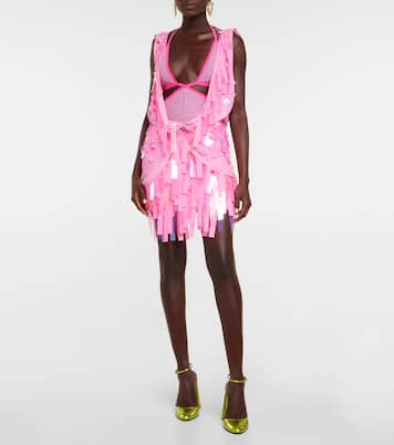 Vestido corto con adornos | The Attico