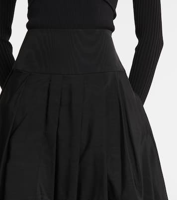 Pleated cotton-blend skirt | Oscar de la Renta