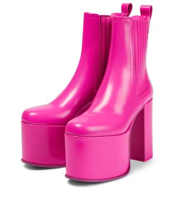 Club platform leather ankle boots | Valentino Garavani