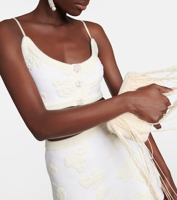 Embroidered wool-blend crop top | Magda Butrym