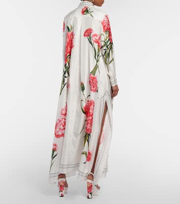 Floral-printed silk twill kaftan | Dolce&Gabbana