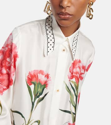 Floral-printed silk twill kaftan | Dolce&Gabbana