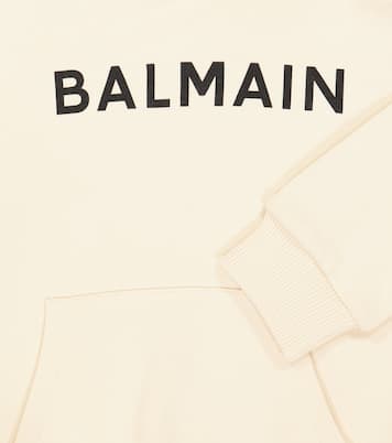 Sudadera con capucha de algodón con logo | Balmain Kids