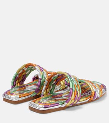 Sandali in pelle metallizzata | Dries Van Noten