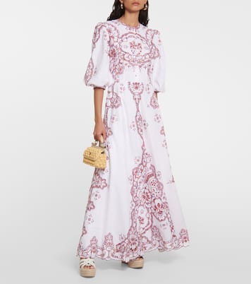 Besticktes Maxikleid Iris Reticella | Costarellos
