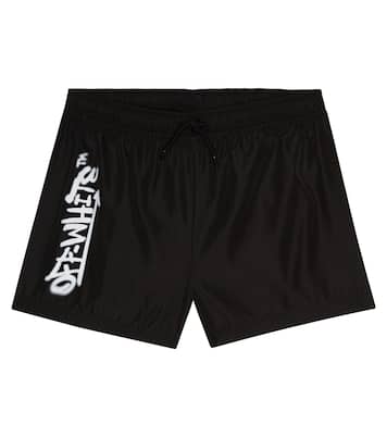 Shorts mare con logo stile graffiti | Off-White Kids