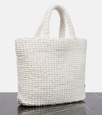 Cabas Small en crochet à logo | Prada