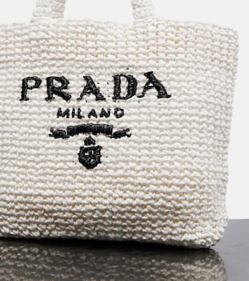 Cabas Small en crochet à logo | Prada