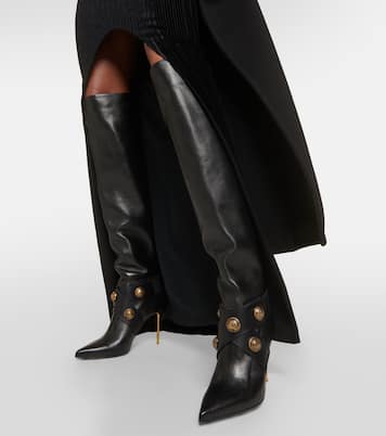 Alma leather knee-high boots | Balmain