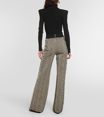 Pantalon évasé en laine mélangée | Balmain