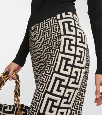 Pantalon évasé en laine mélangée | Balmain