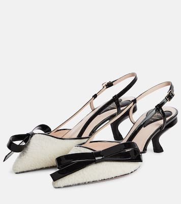 Pumps slingback Virgule in bouclé | Roger Vivier