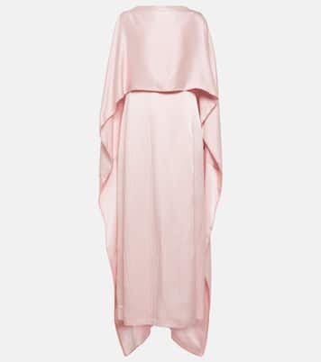 Caped silk satin gown | Gabriela Hearst