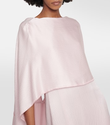 Caped silk satin gown | Gabriela Hearst