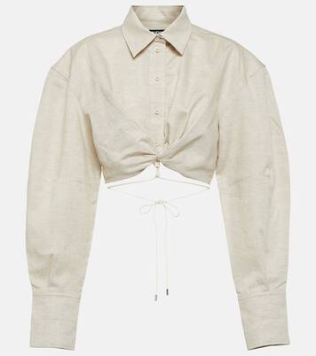 Camicia cropped Plidao in lino e cotone | Jacquemus