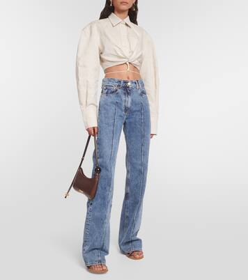 Camicia cropped Plidao in lino e cotone | Jacquemus