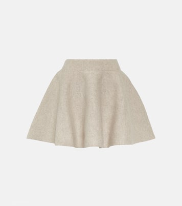 Minifalda flared en mezcla de lana | Alaïa