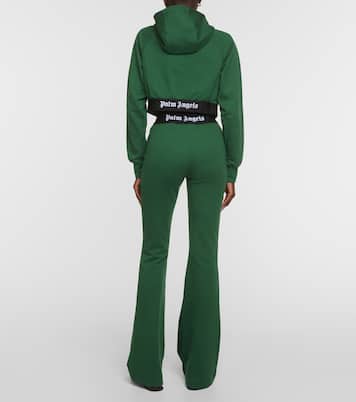 Logo cotton jersey hoodie | Palm Angels
