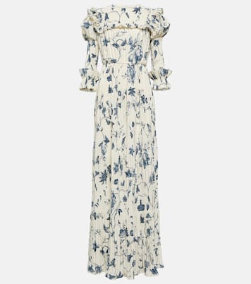 Vestido de fiesta de satén plisado | Erdem