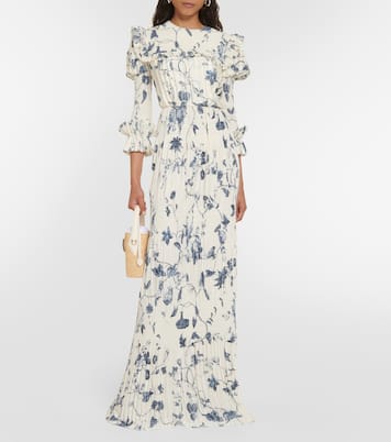 Vestido de fiesta de satén plisado | Erdem