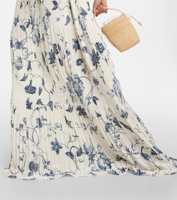 Vestido de fiesta de satén plisado | Erdem