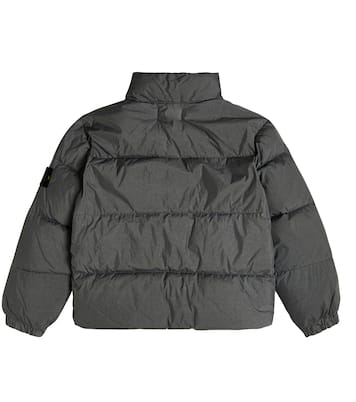 Logo patch down jacket | Stone Island Junior
