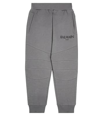 Pantalon de survêtement en coton à logo | Balmain Kids