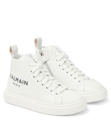 High-Top Sneakers aus Leder | Balmain Kids